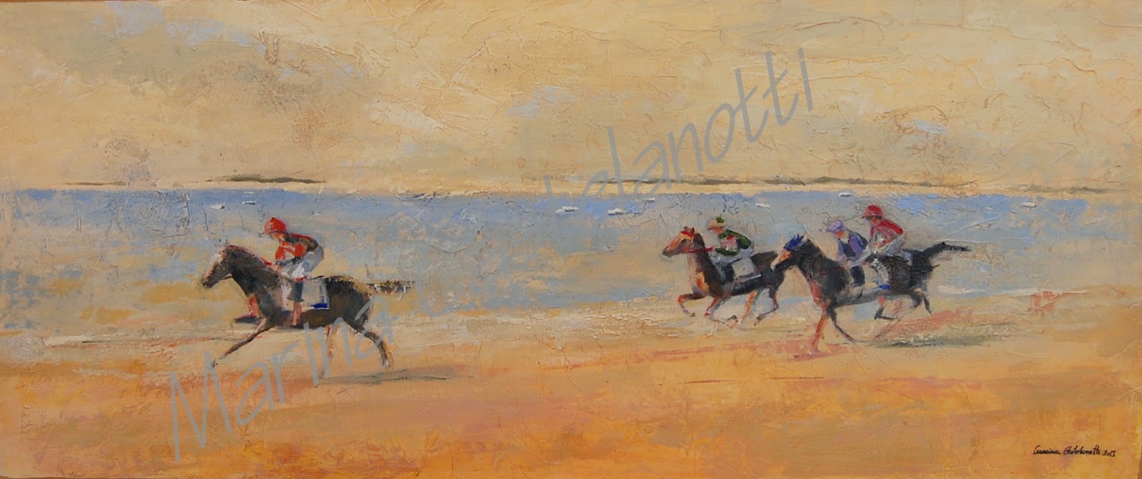 2013 – Carreras de Sanlucar – Acrilico sobre tabla – 94×40 cm